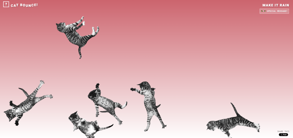Cat Bounce weird website