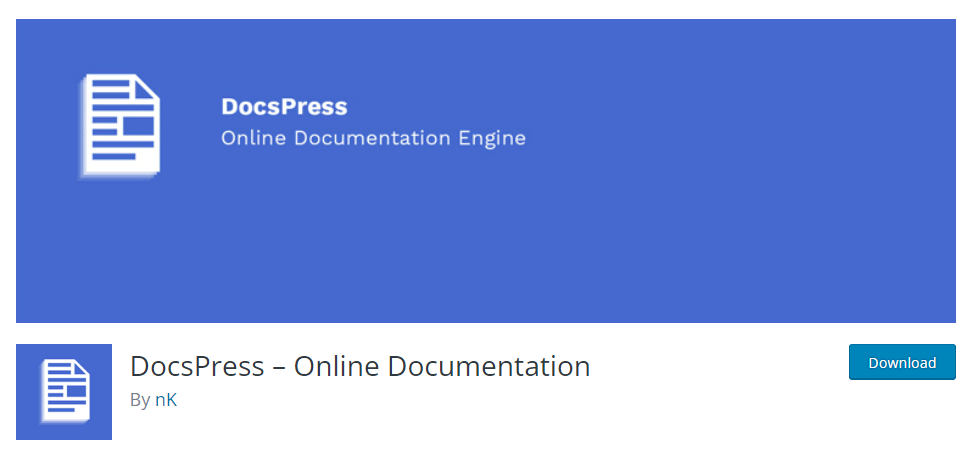 DocsPress official WordPress plugin page