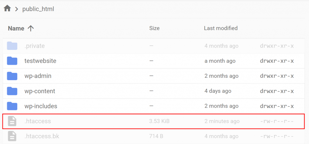 Locating .htaccess file in the root directory using Hostinger's File Manager