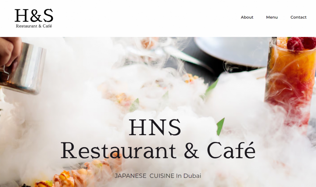 HNS Restaurant and Café's homepage
