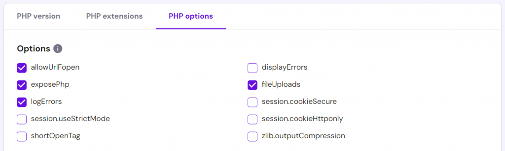 Enabling PHP error log from Hostinger's hPanel