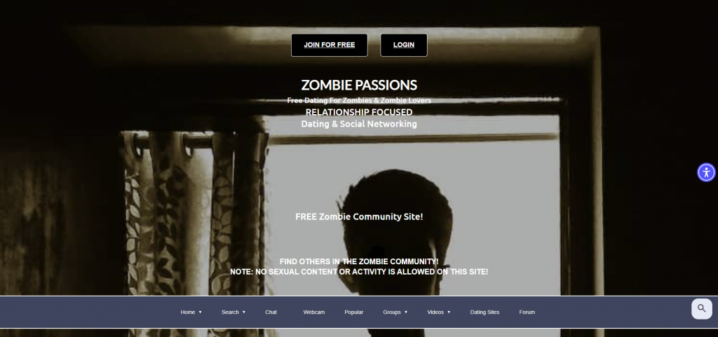 Zombie Passions weird website