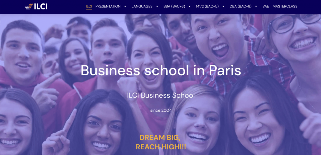 ILCI Business School's homepage