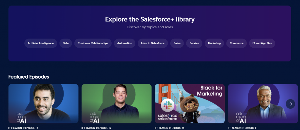 The Salesforce content library