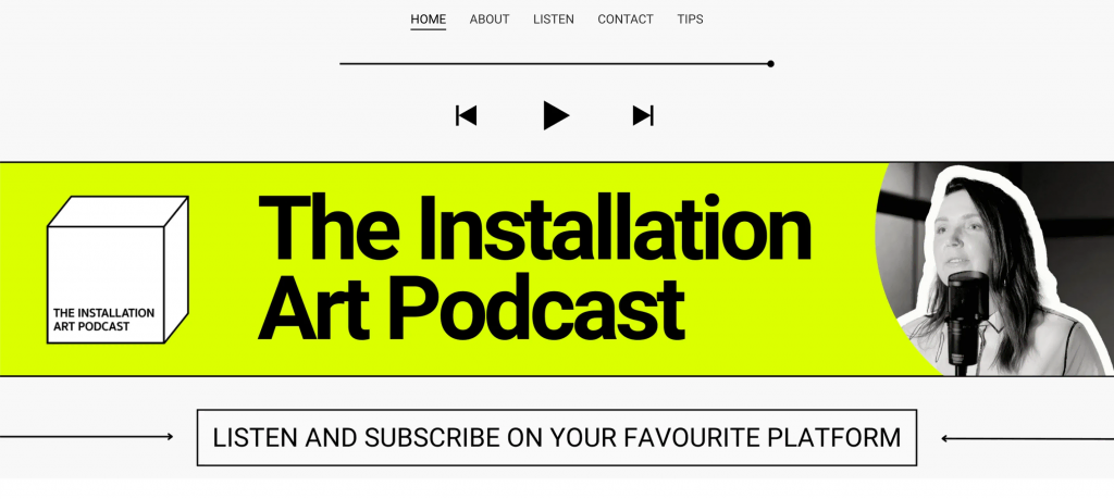 The Installation Art Podcast website