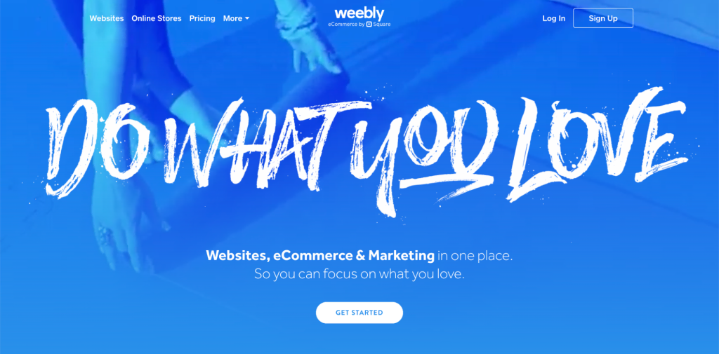 Weebly landing page