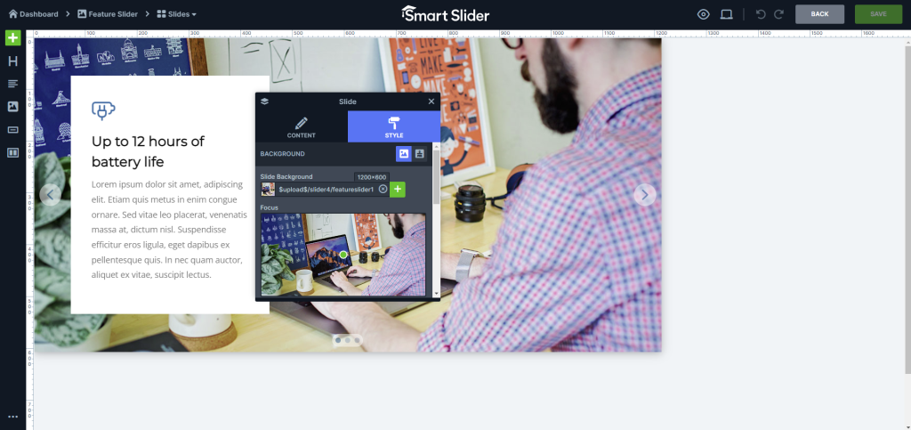 Smart Slider 3 editor