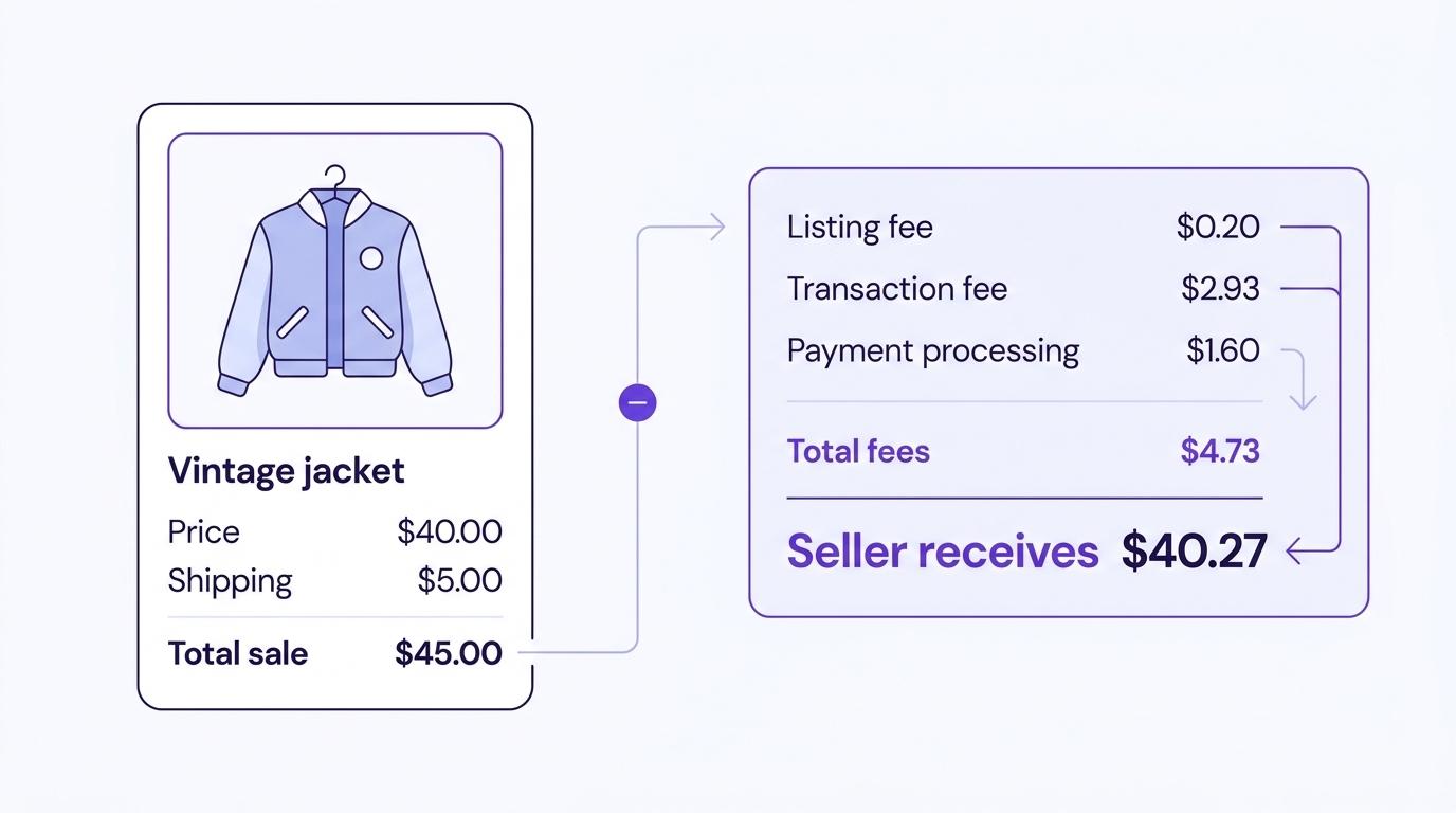 Sample of how marketplace fees cut into your sale
