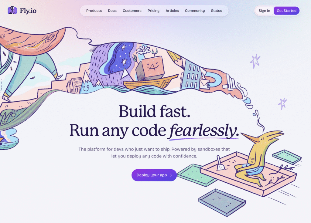 Fly.io's homepage
