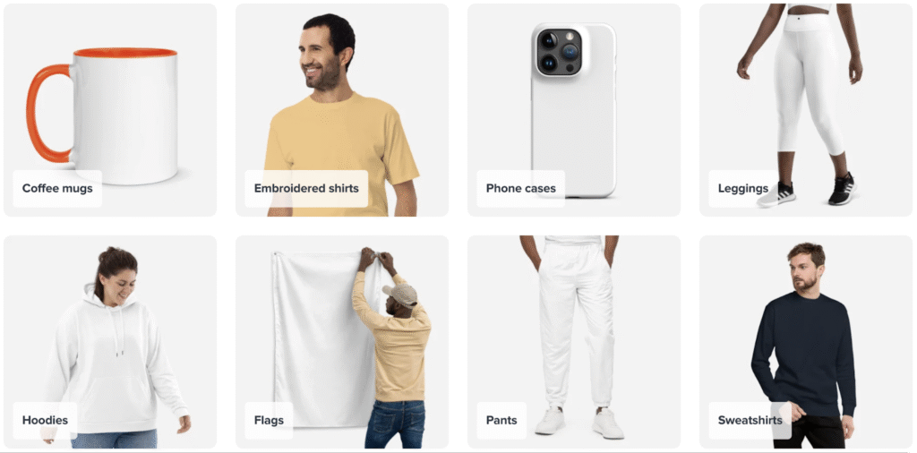 Products available at Printful