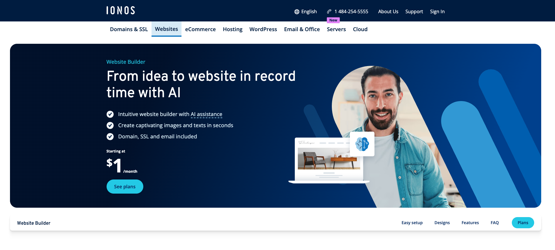 IONOS website screenshot