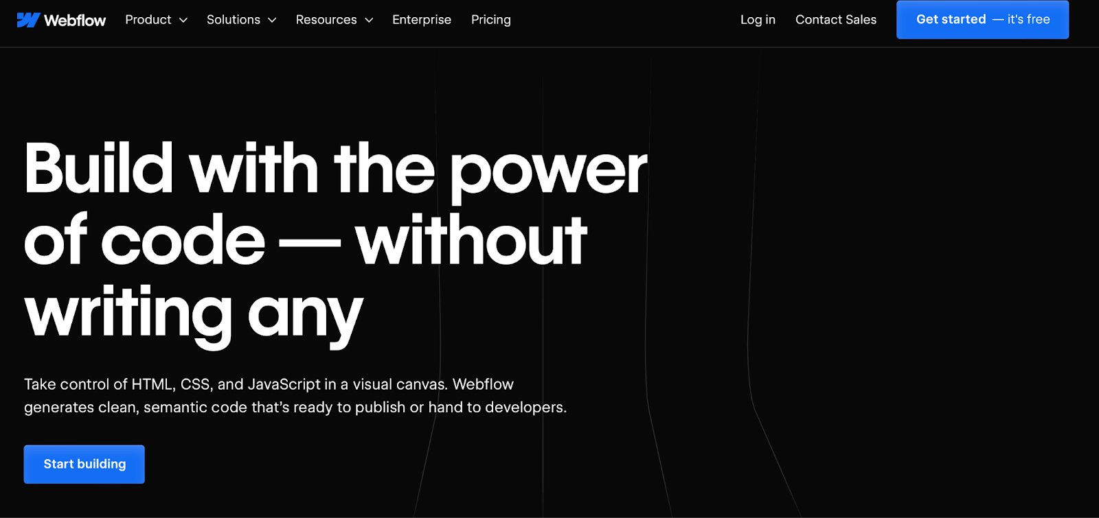Webflow website screenshot