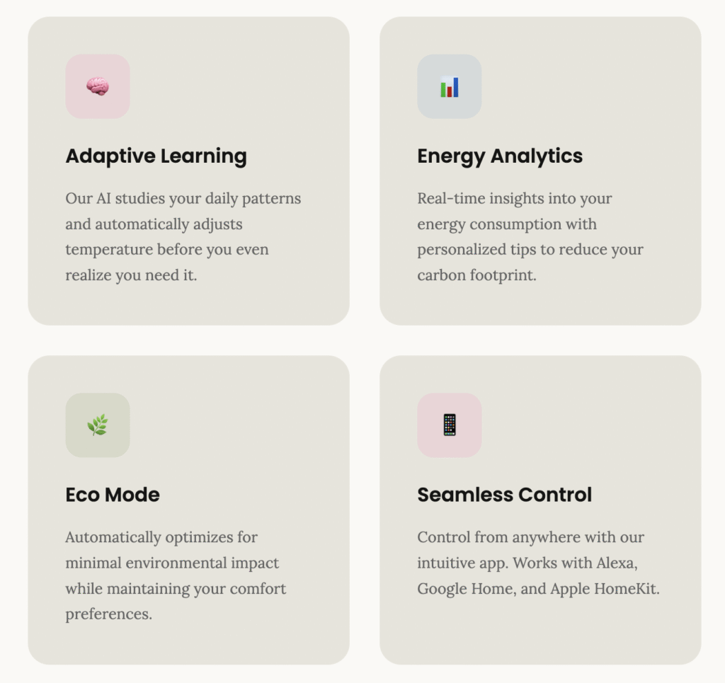Preview of SmartHome page using pink accents with balanced brand colors