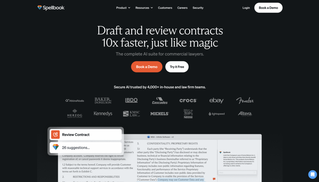 Spellbook landing page