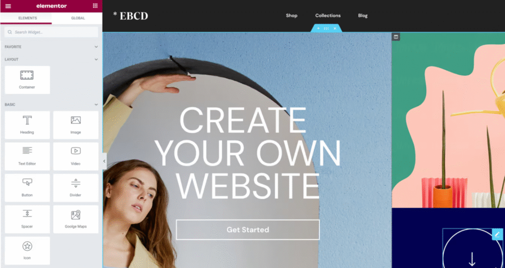 Elementor page builder