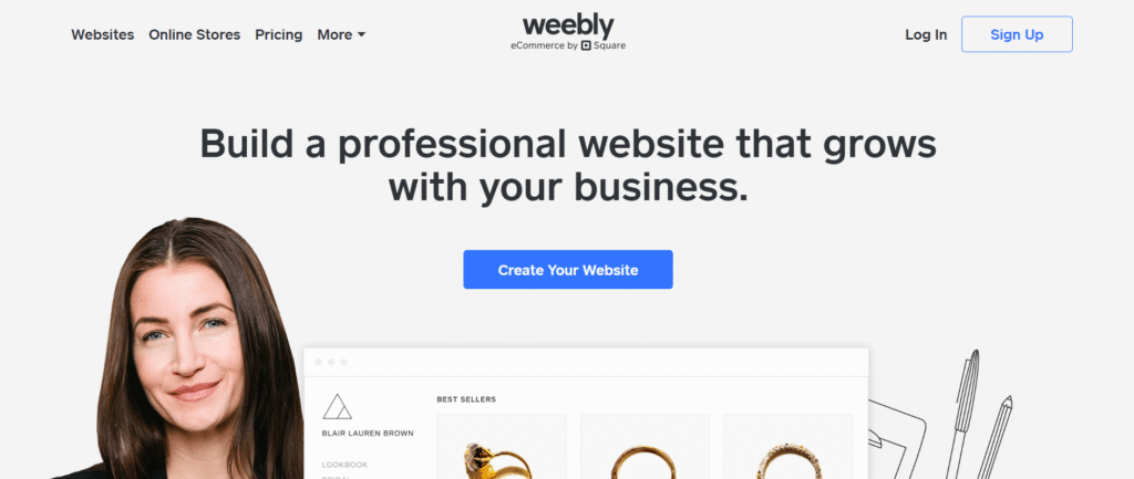 Weebly landing page