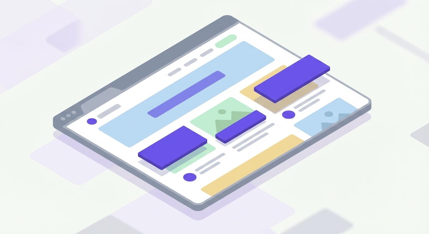 Illustration of a static web app, one of the types of web applications