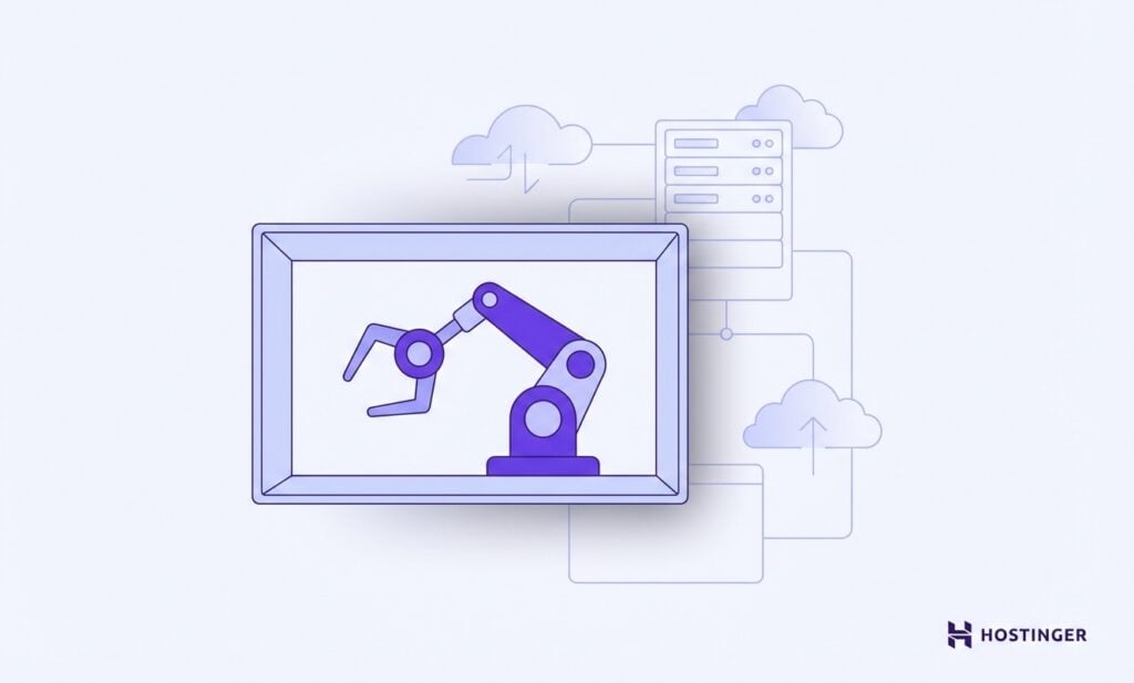 A stylized robotic arm inside a frame, surrounded by abstract cloud and server icons, illustrating automation and connectivity concepts reflecting OpenClaw best practices.
