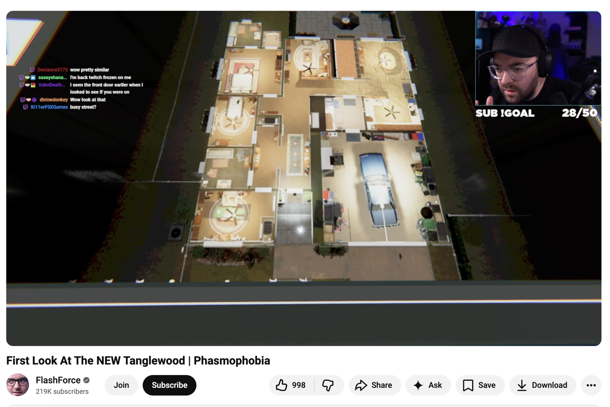 Phasmophobia gameplay from a YouTuber