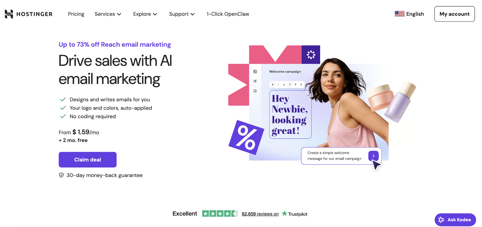Hostinger Reach - email marketing tool