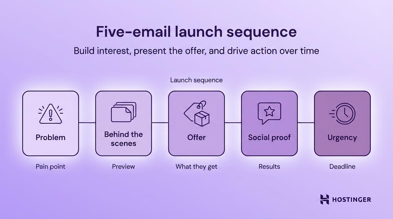 How to make money with email marketing - five-email launch sequence