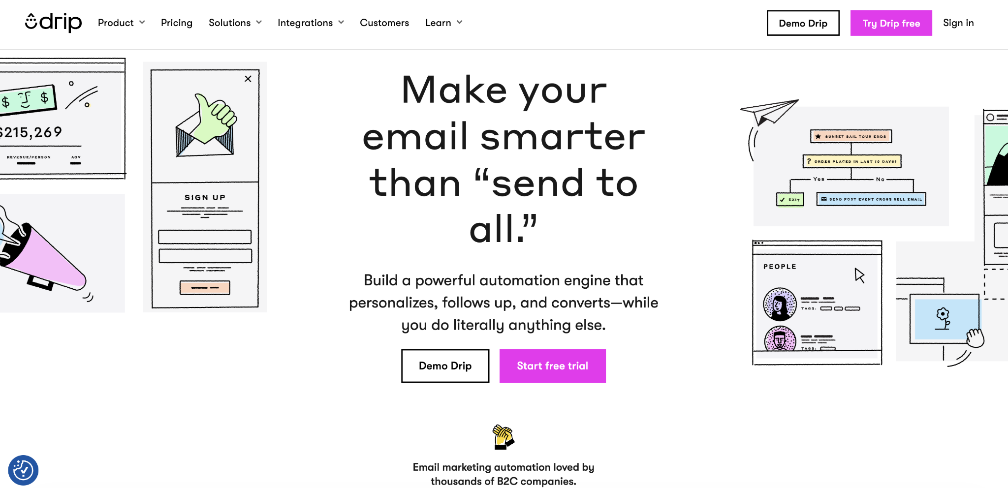 Drip email marketing