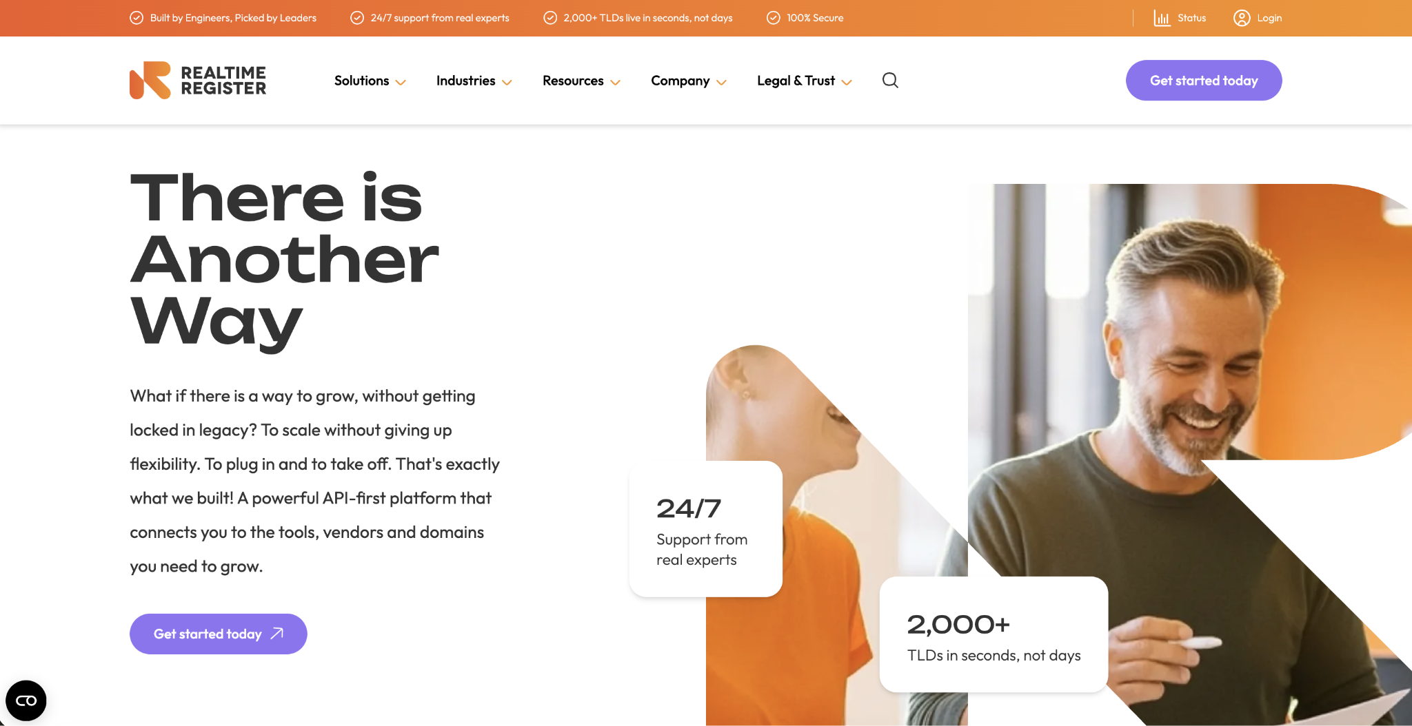 Realtime Register home page