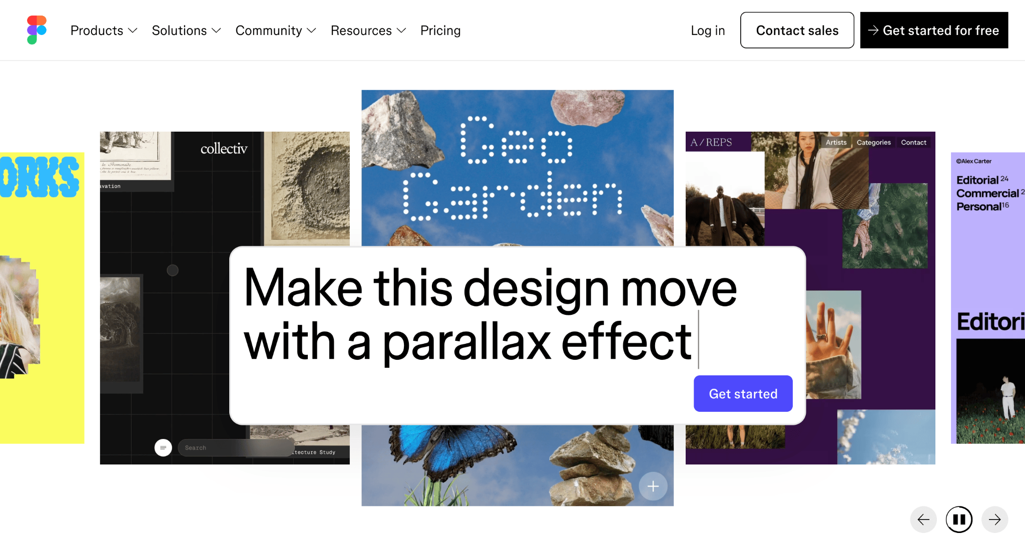 Homepage of Figma