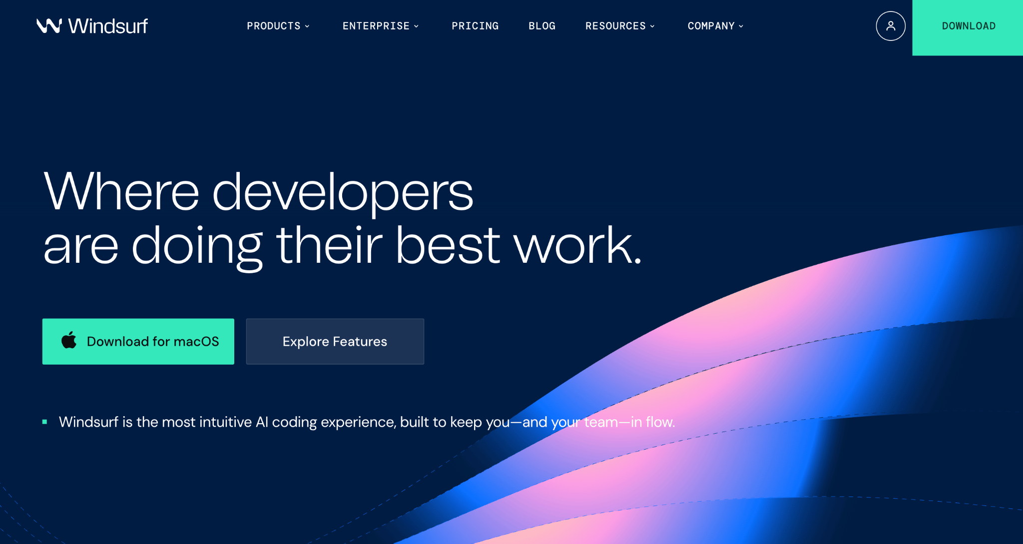 Homepage of Windsurf