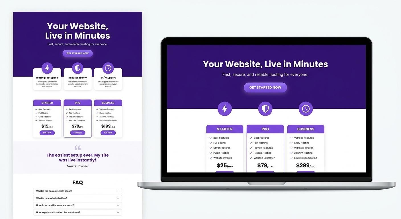 An example of copywriting landing page