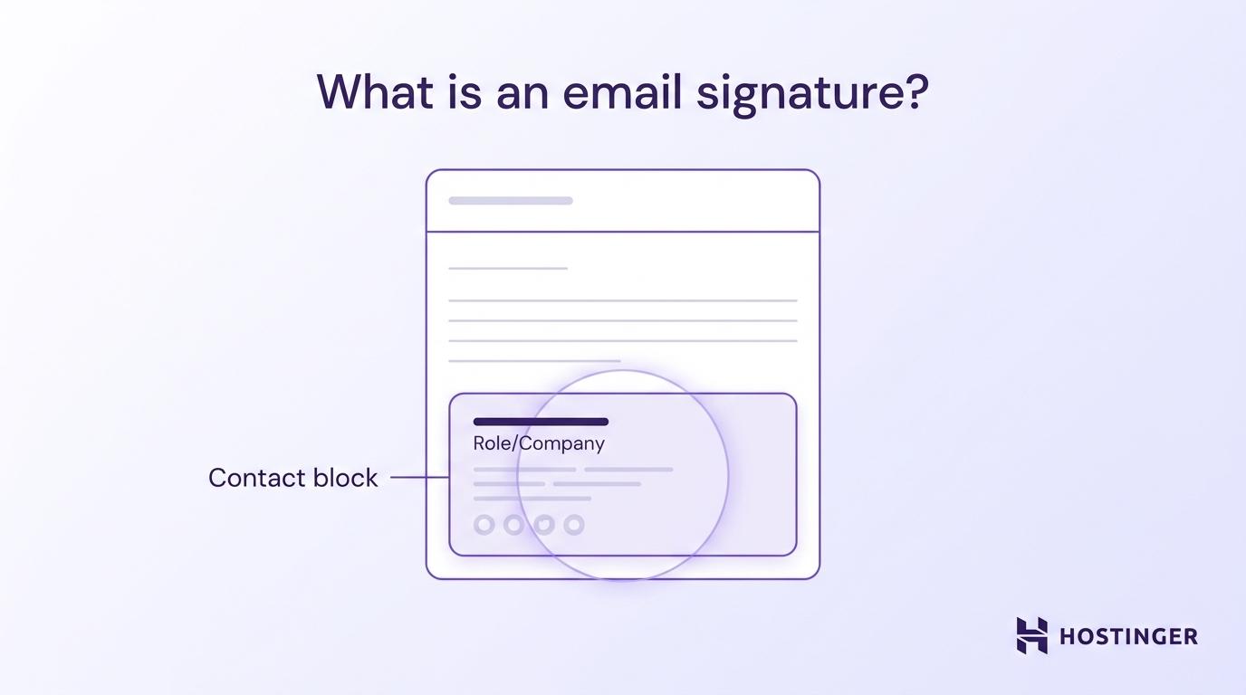 What is an email signature illustration