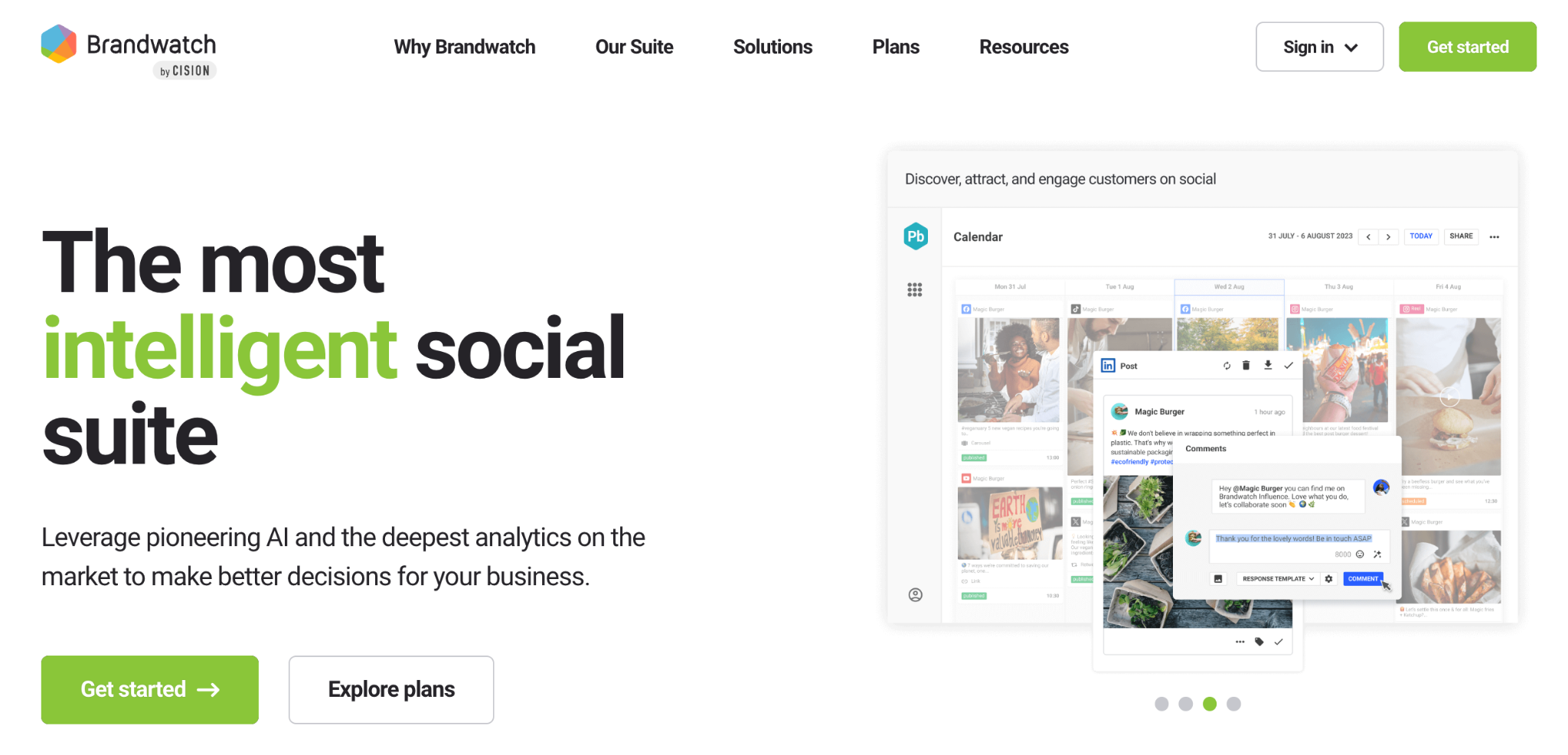 Brandwatch landing page