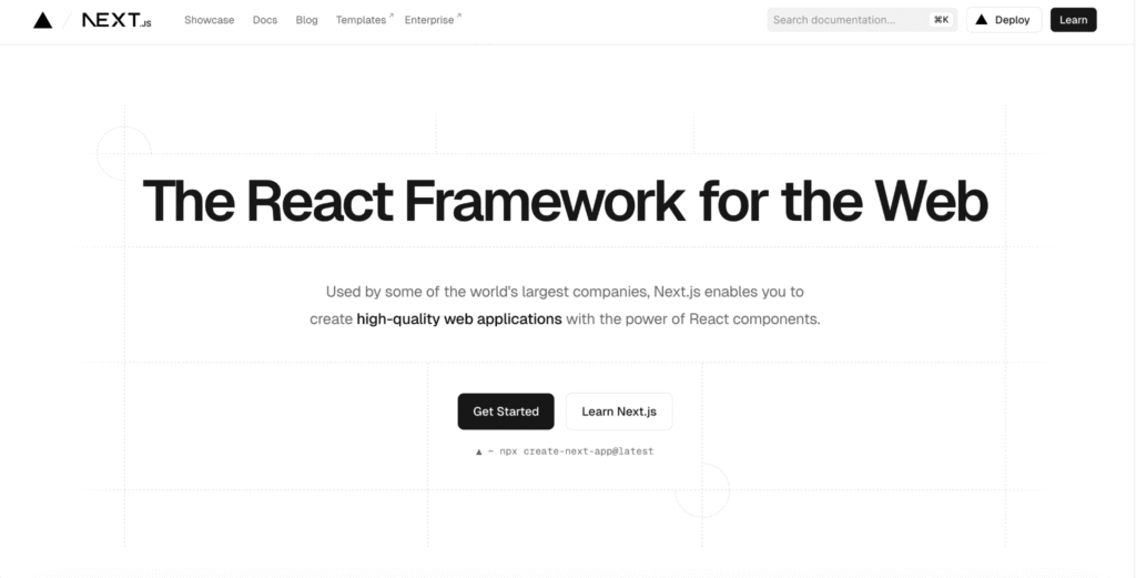 Next.js landing page