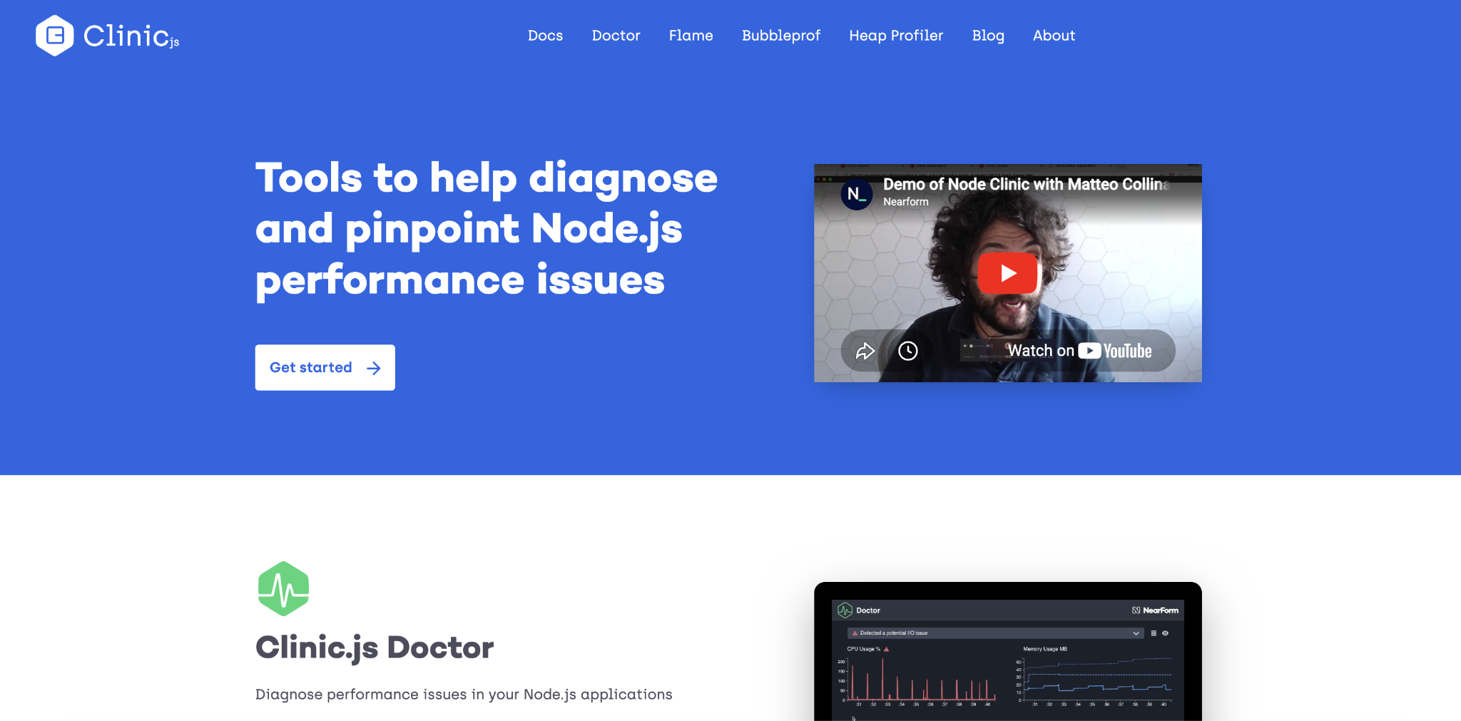 Clinic.js landing page