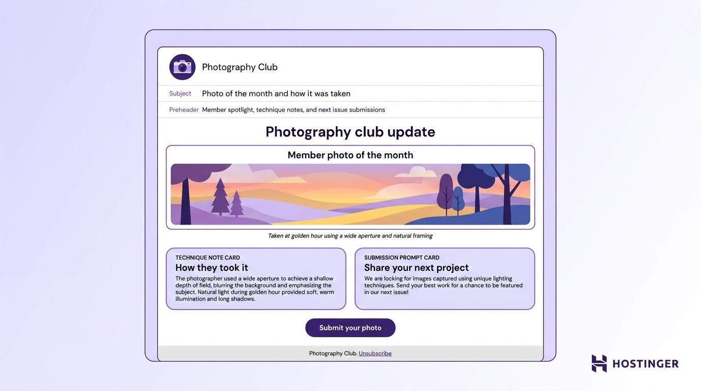 Hobby or interest group newsletter