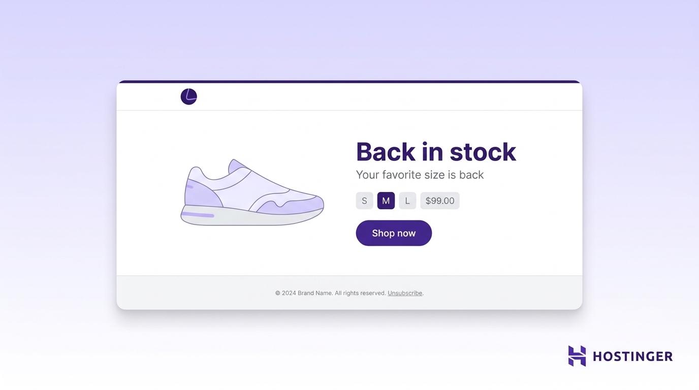 Back-in-stock newsletter