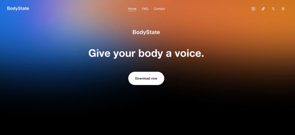 Homepage of Body State