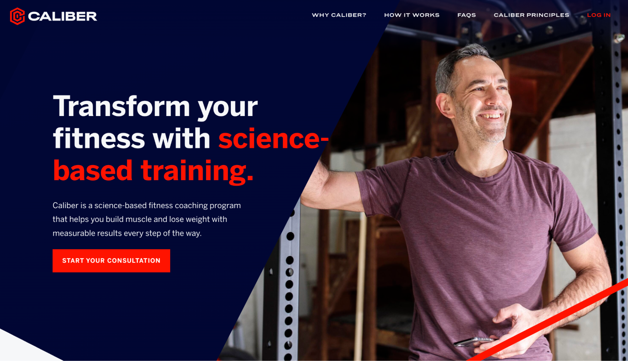 Homepage of Caliber