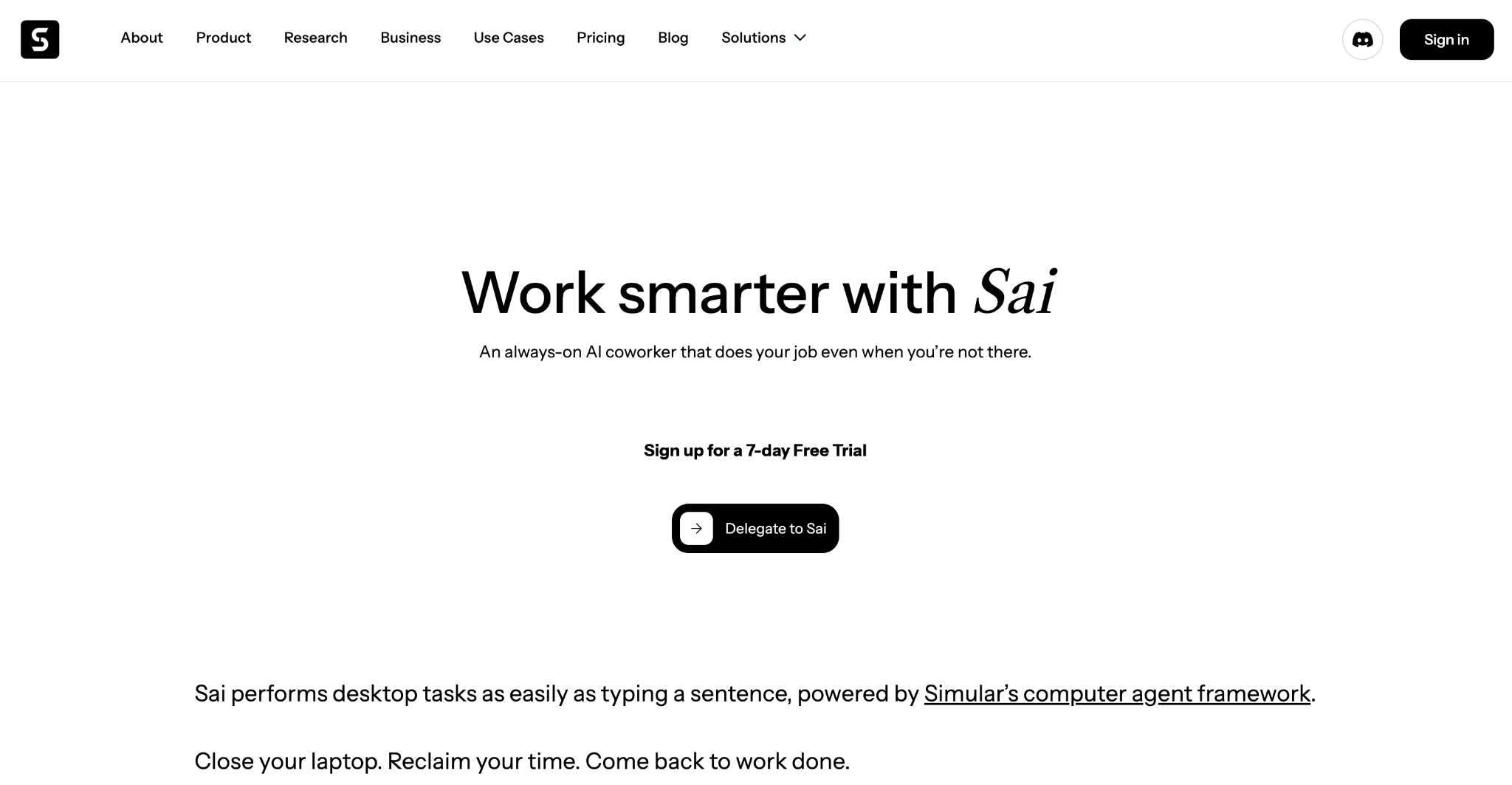 OpenClaw alternatives - Sai by Simular