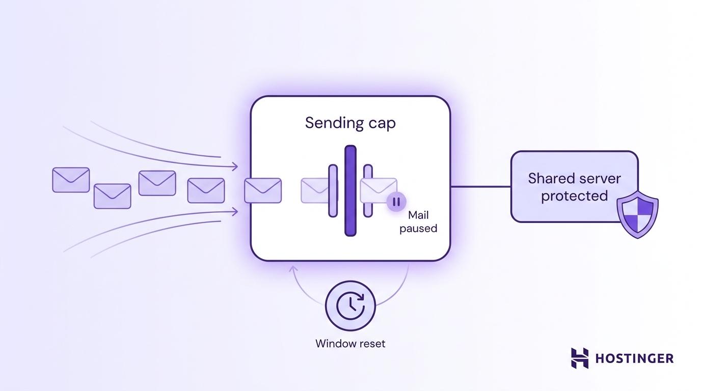 Visual diagram of email sending limits
