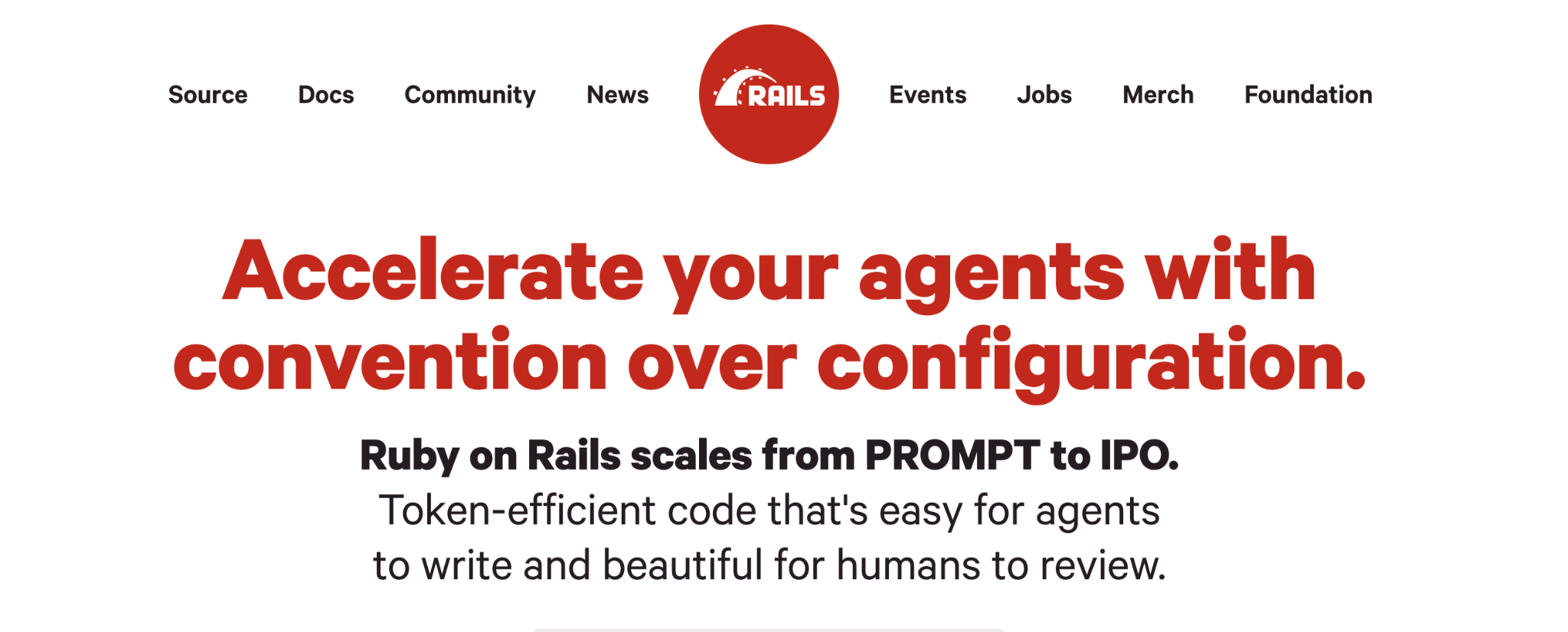 Ruby on Rails landing page