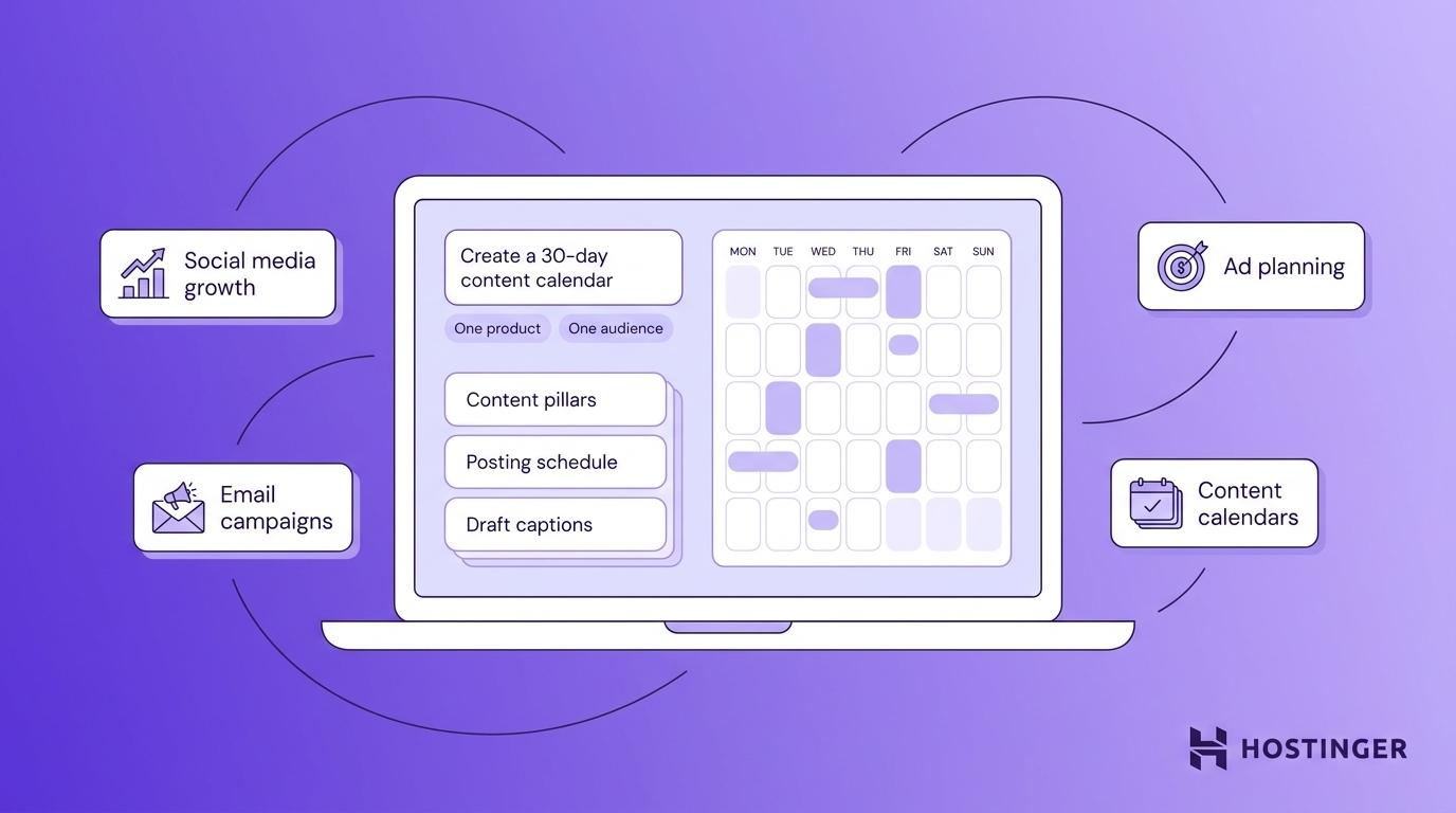 AI agents for marketing sample - Illustration of a marketing planning agent's tasks
