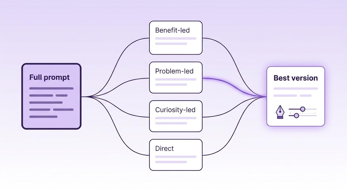 Generating multiple versions of the prompt example