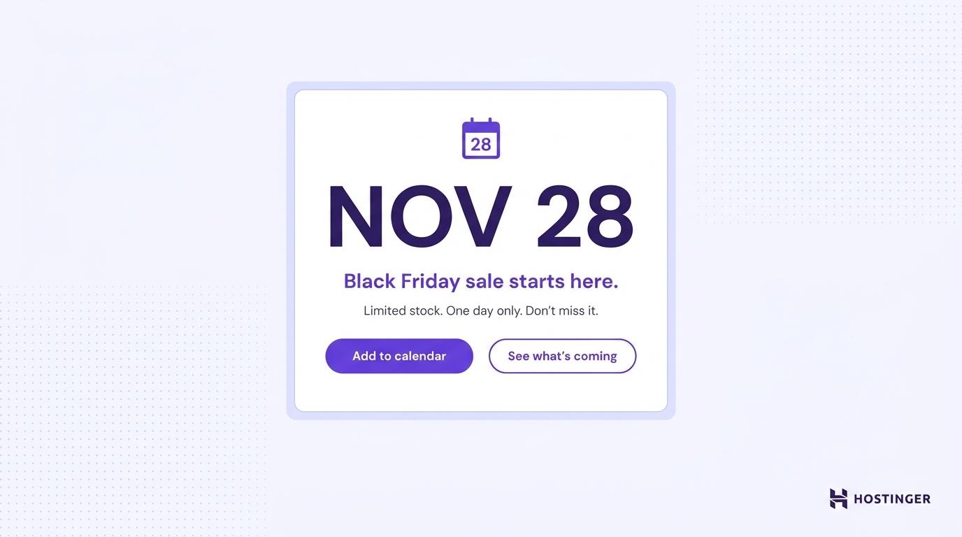 Black Friday save-the-date teaser
