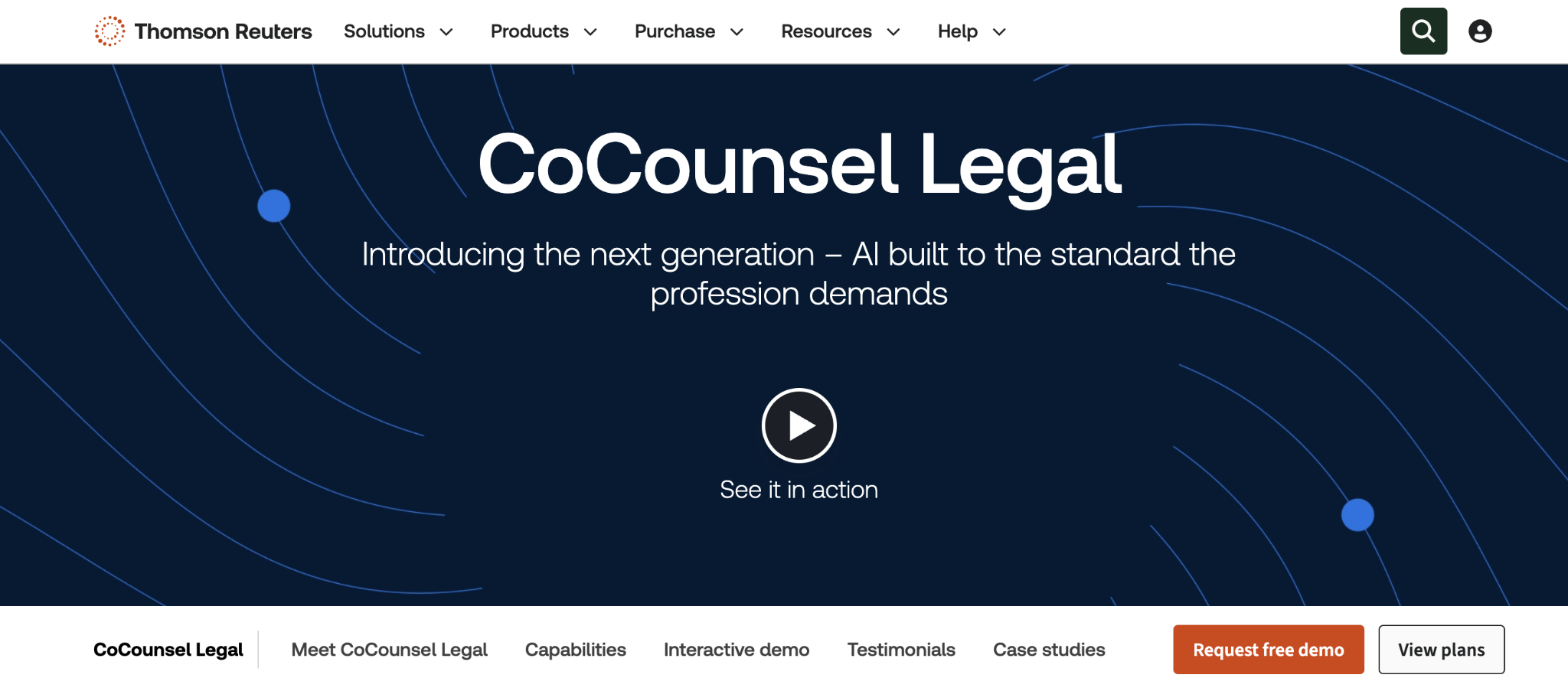 CoCounsel Legal landing page