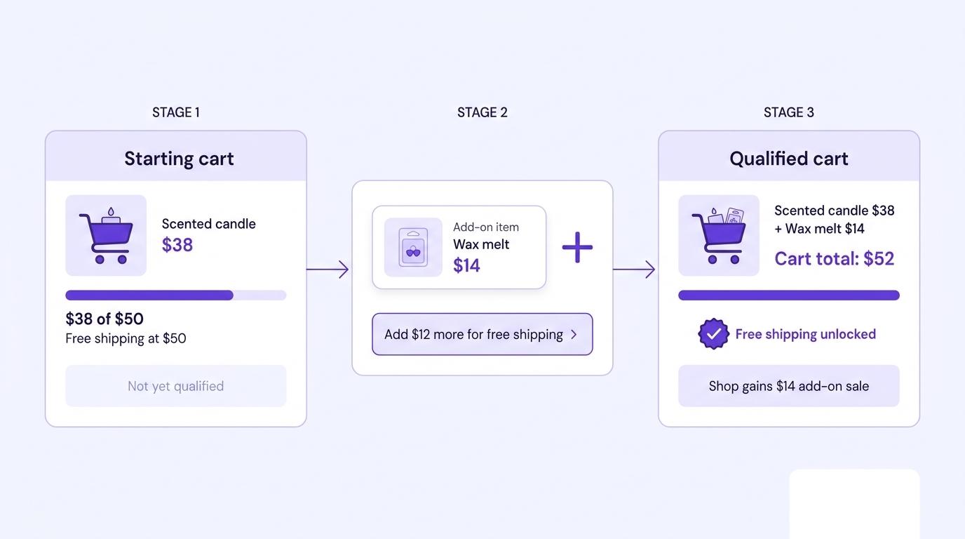 Free-shipping thresholds visual example