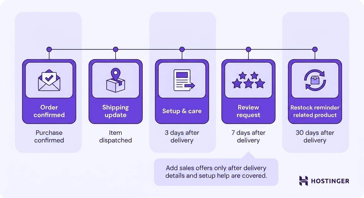 Post-purchase messages - Personalized email marketing tactics