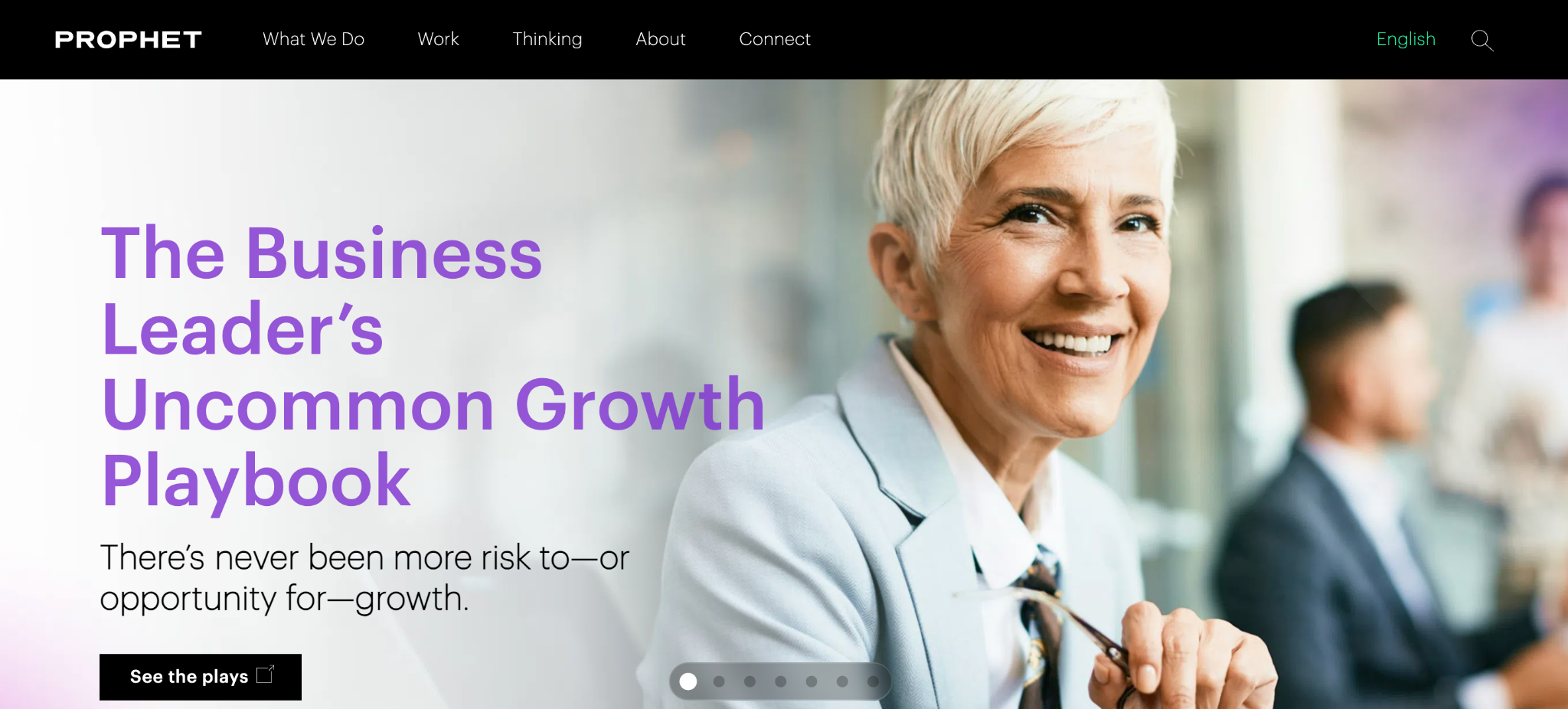 Prophet's homepage with the headline