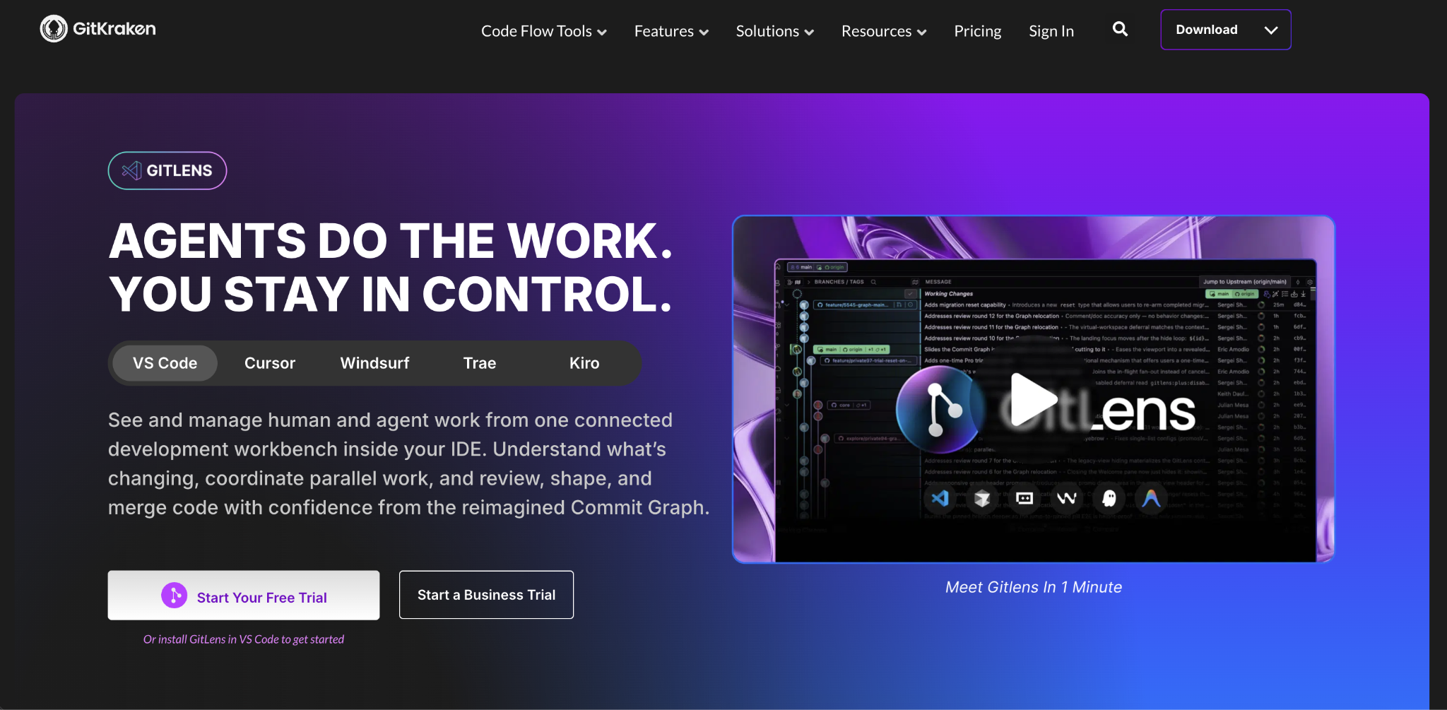 GitLens landing page