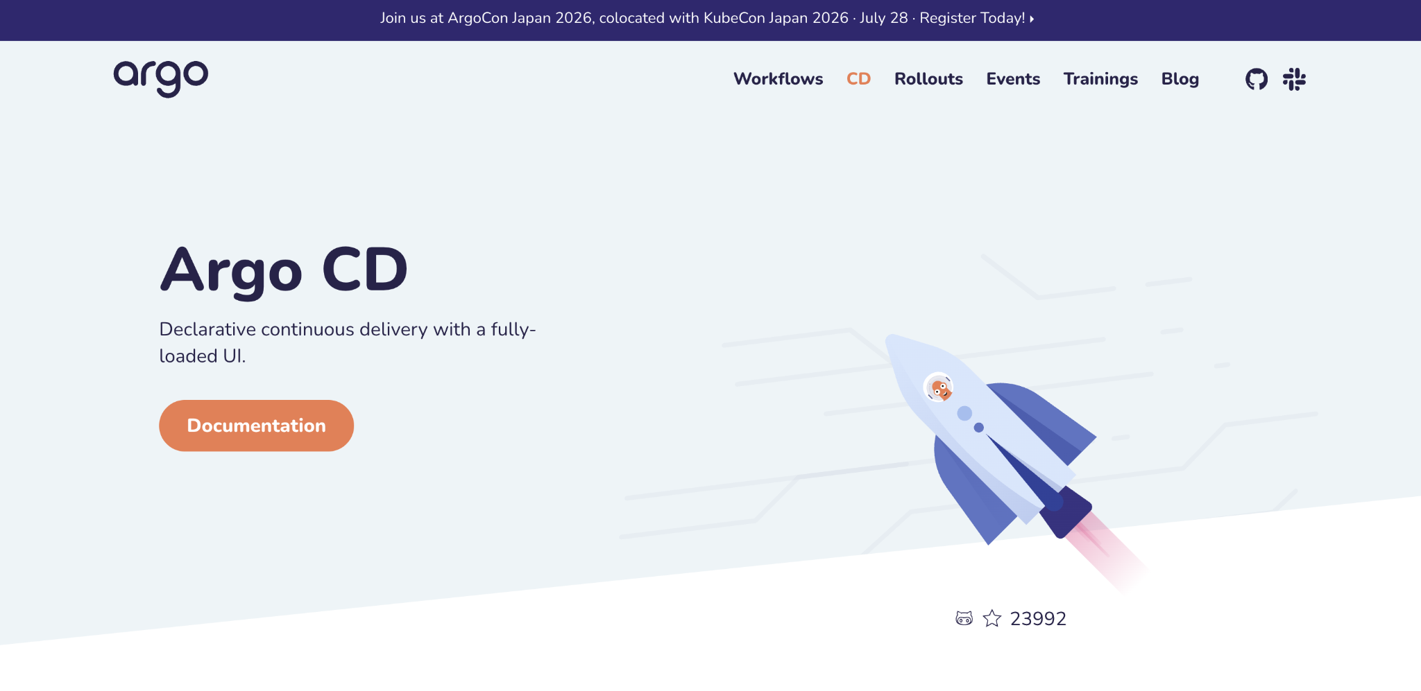 Argo CD landing page